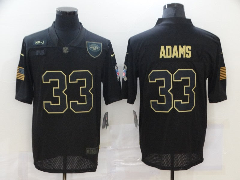 Men's New York Jets #33 Jamal Adams Black Game Jerseys