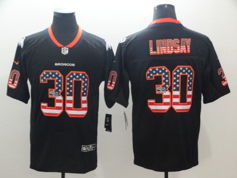 Men's Denver Broncos Phillip Lindsay #30 Black Alternate Game Jerseys
