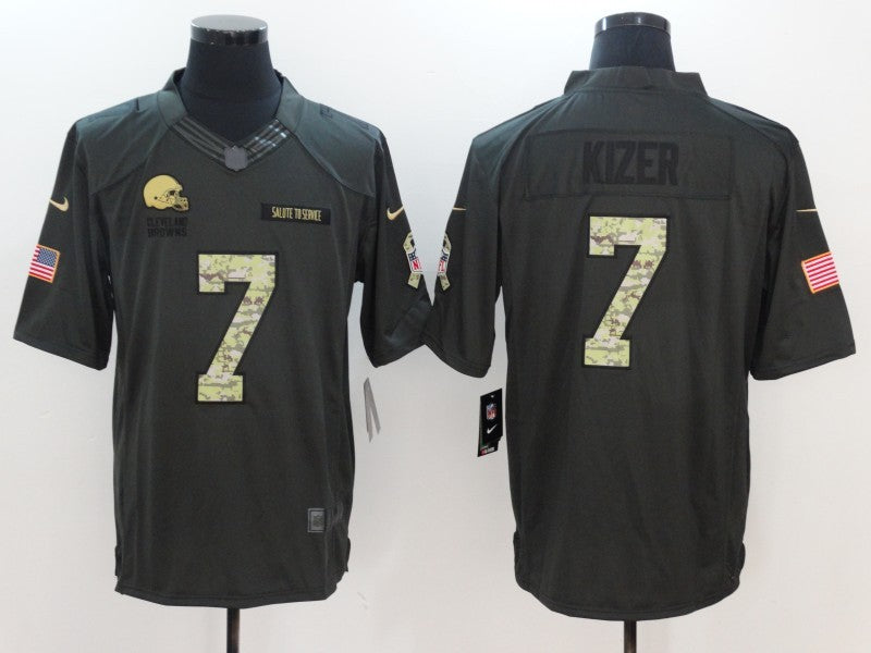 Men's Cleveland Browns DeShone Kizer #7 Black Game Jerseys