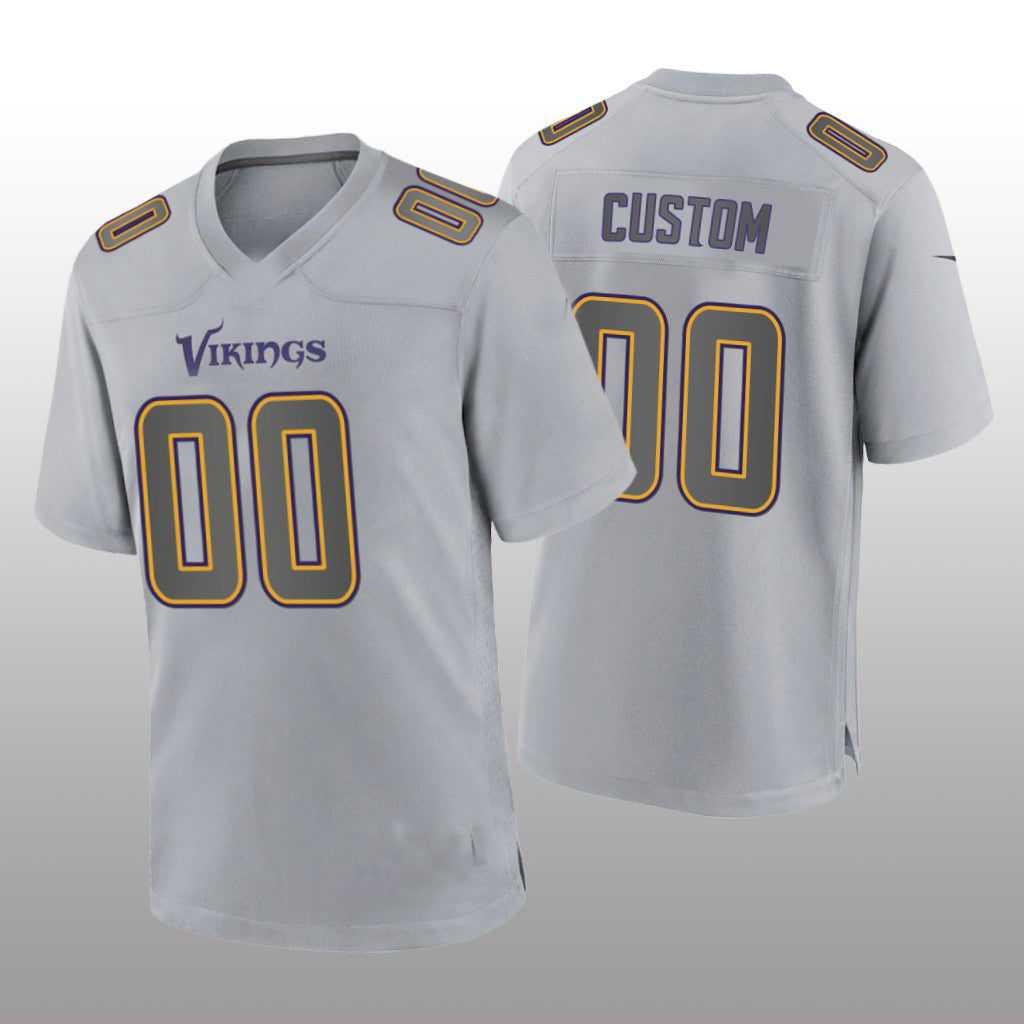 Custom1 Minnesota Vikings Gray Atmosphere Game Jerseys Stitched Jerseys Football Jerseys