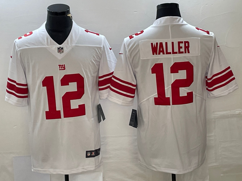 Men's New York Giants Darren Waller #12 White Away Game Jerseys