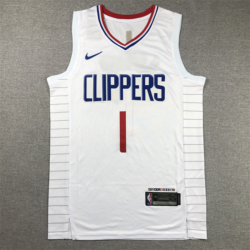 Men's LA Clippers James Harden #1 White Swingman Jerseys - Association Edition