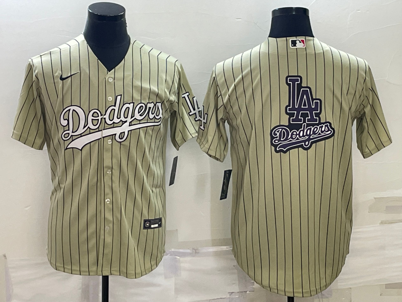 Men's Los Angeles Dodgers khaki Replica Baseball Jerseys