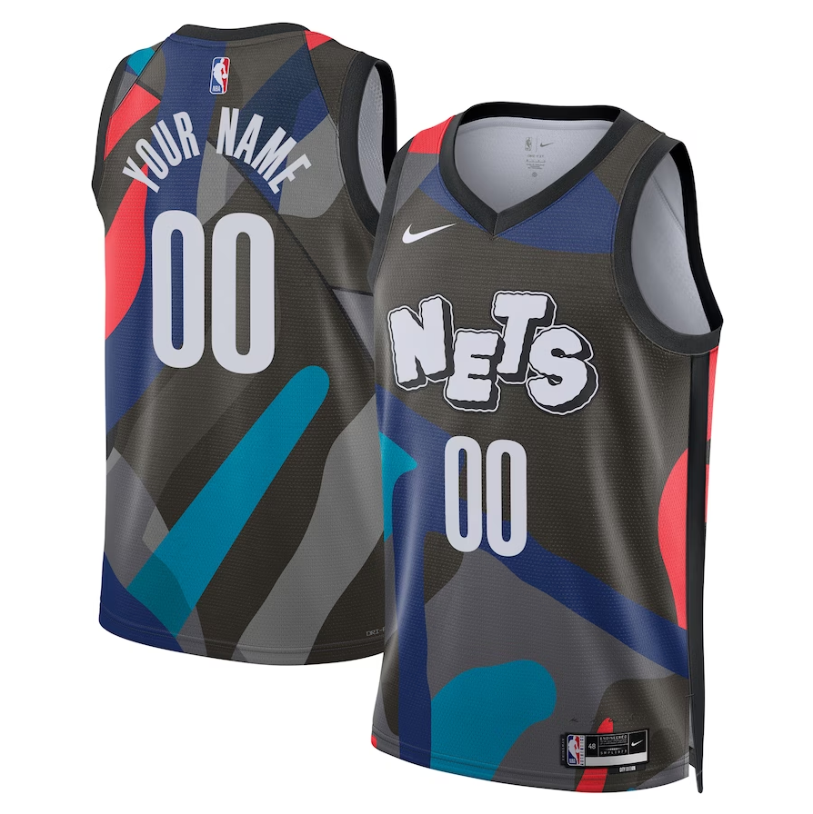 Men's Brooklyn Nets Black 2023/24 Custom Swingman Jerseys - City Edition