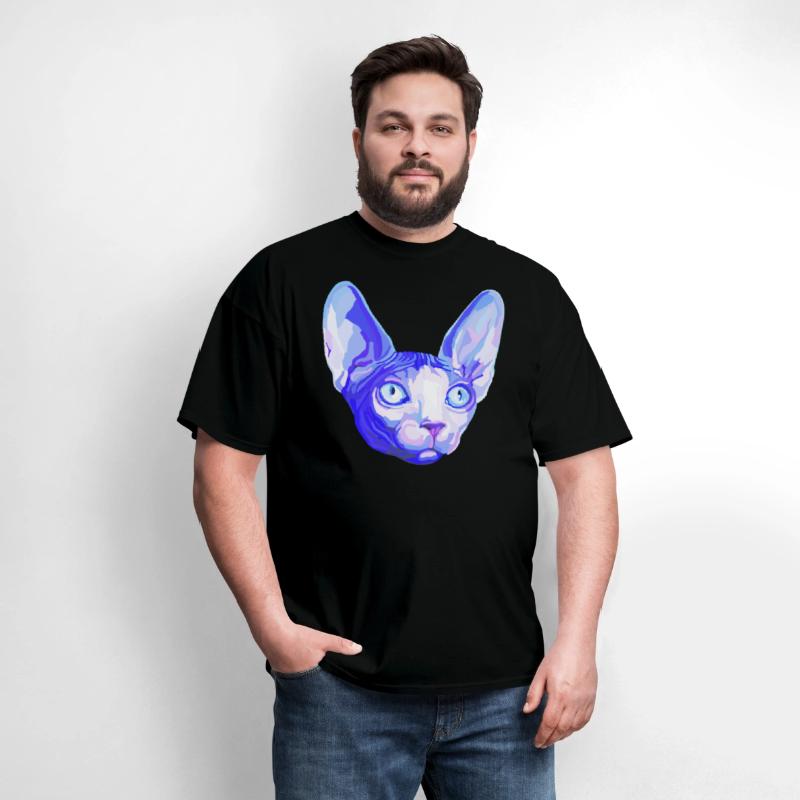 Floating Blue Sphynx Cat Head