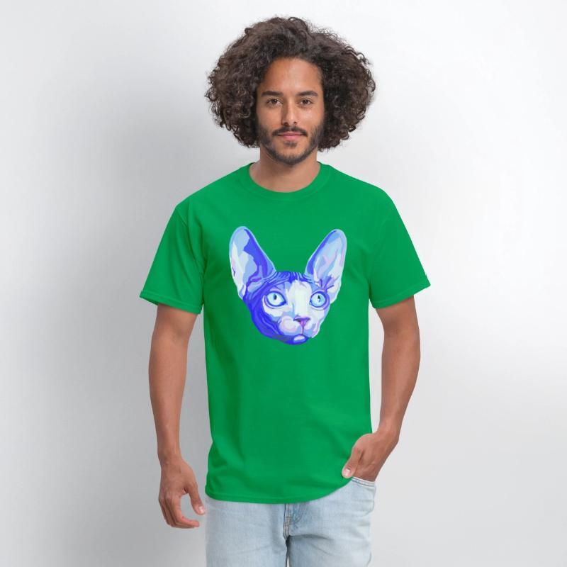 Floating Blue Sphynx Cat Head