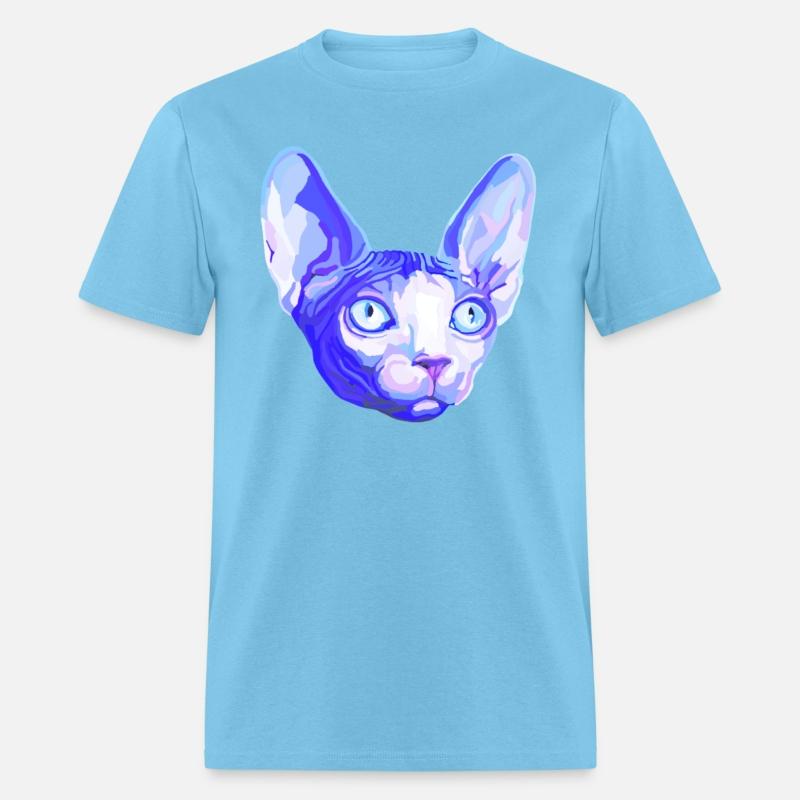 Floating Blue Sphynx Cat Head