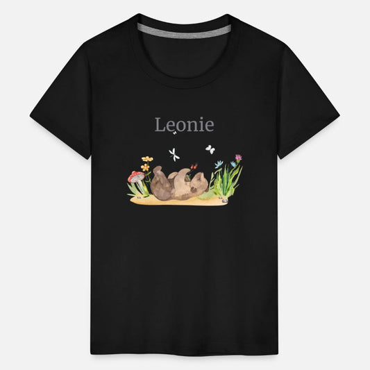 Forest Animal Bear Flowers Name David