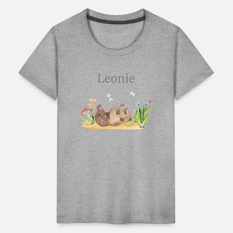 Forest Animal Bear Flowers Name David