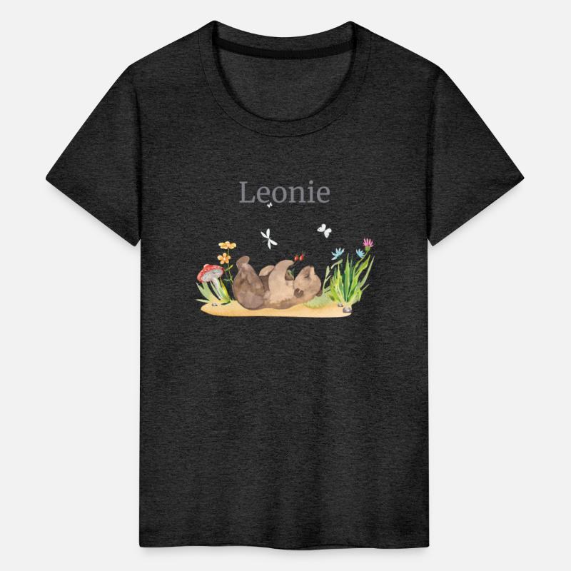 Forest Animal Bear Flowers Name David