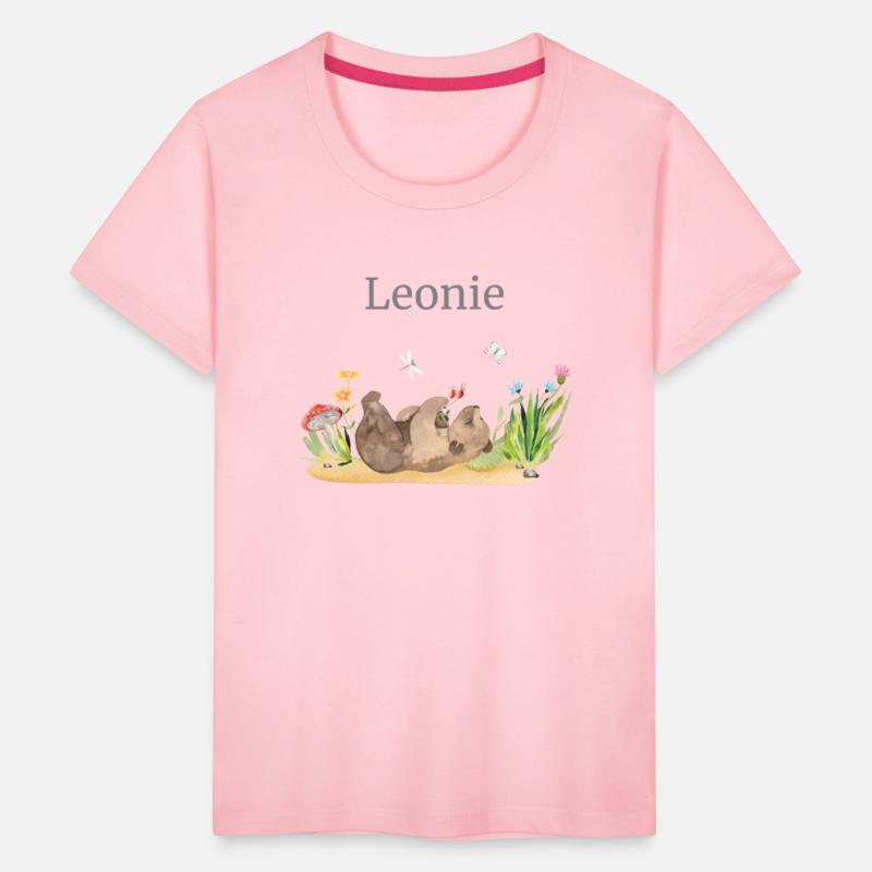 Forest Animal Bear Flowers Name David