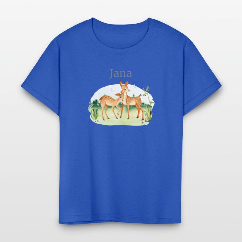 Forest Animal Deer Flowers Name Jana