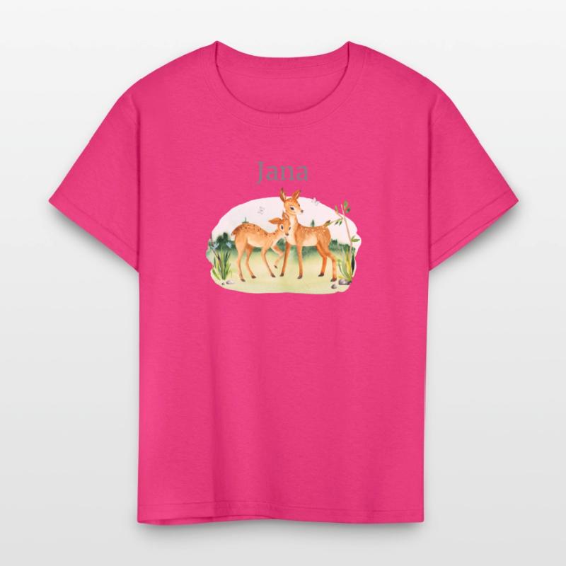 Forest Animal Deer Flowers Name Jana