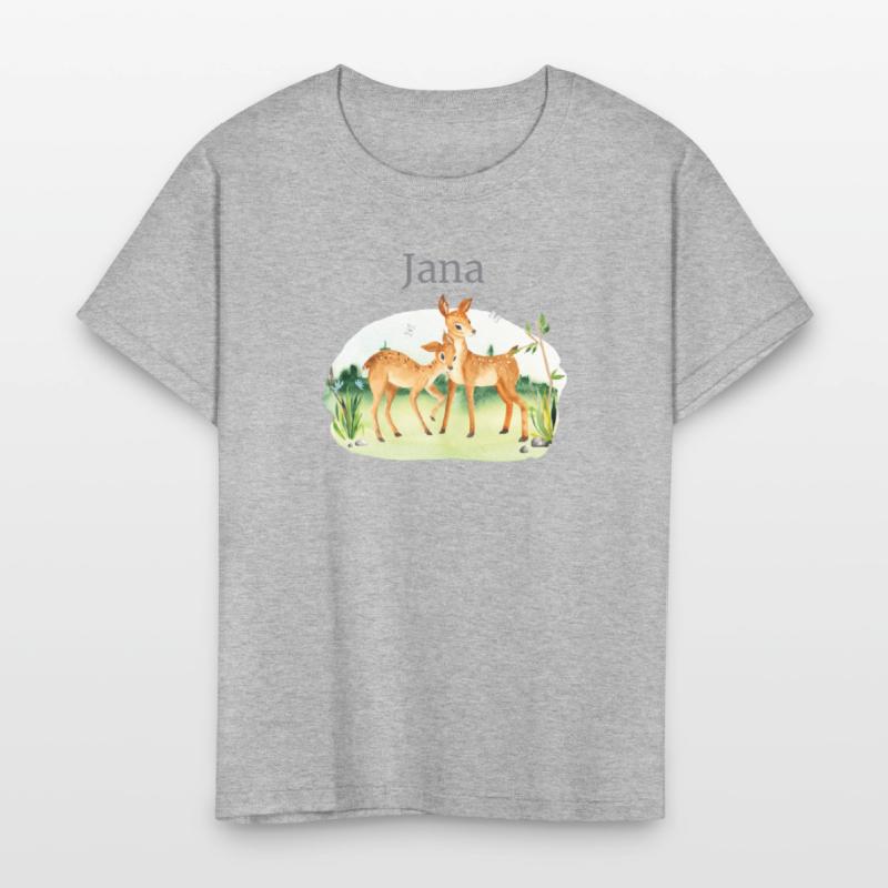 Forest Animal Deer Flowers Name Jana