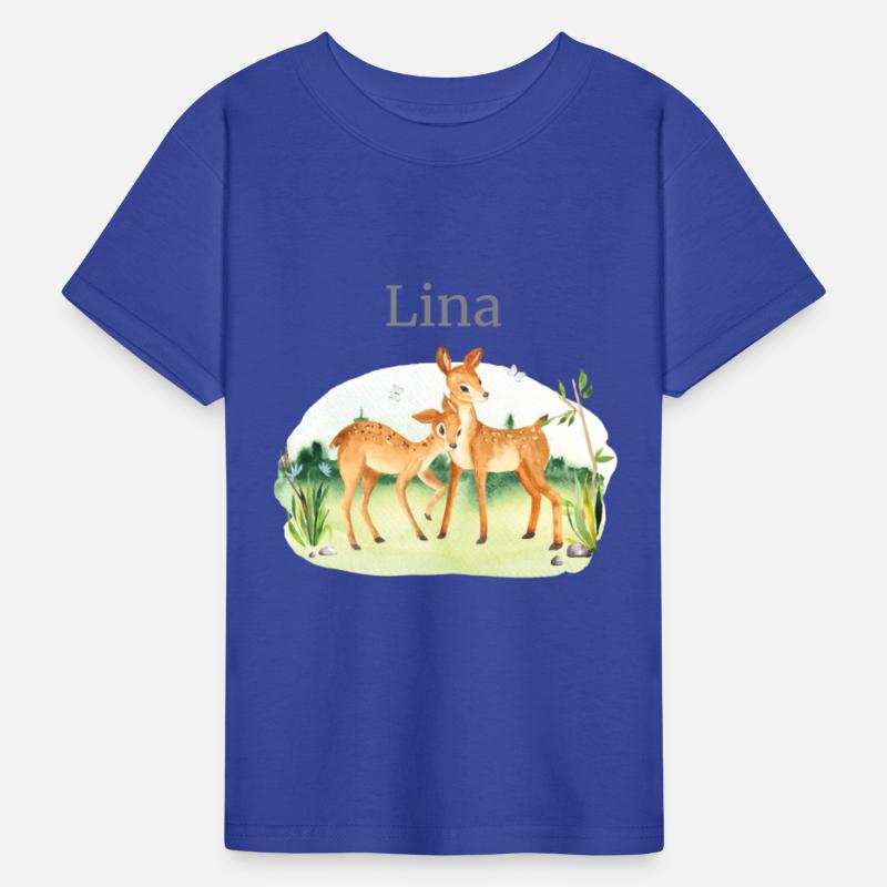 Forest Animal Deer Flowers Name Lina