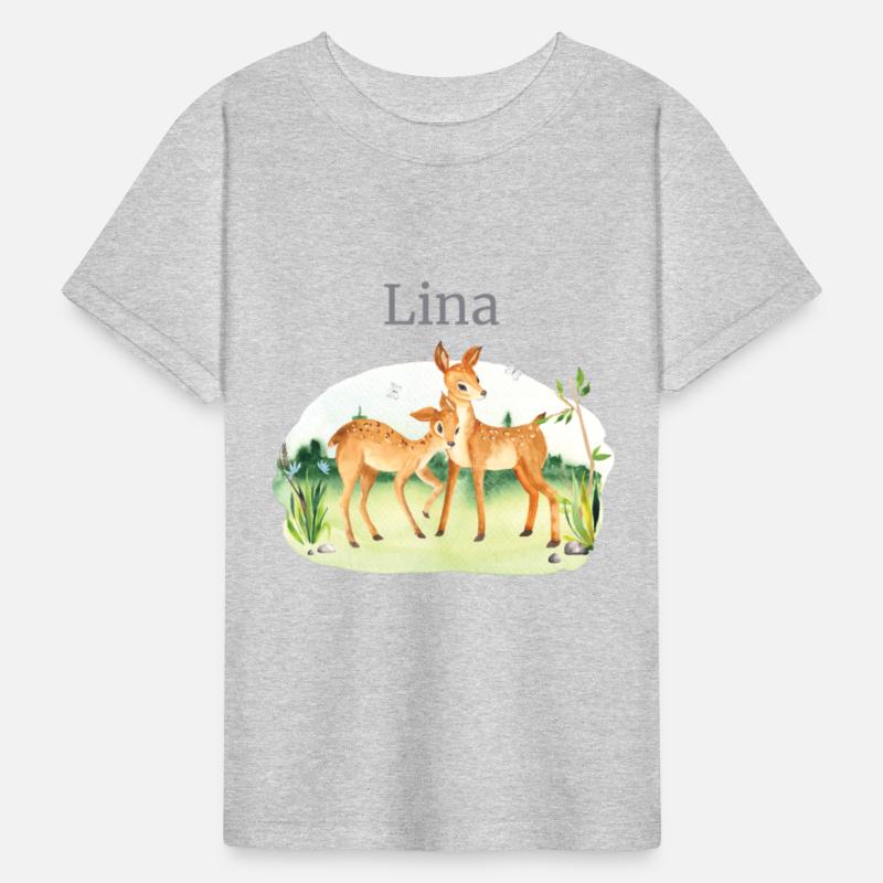 Forest Animal Deer Flowers Name Lina