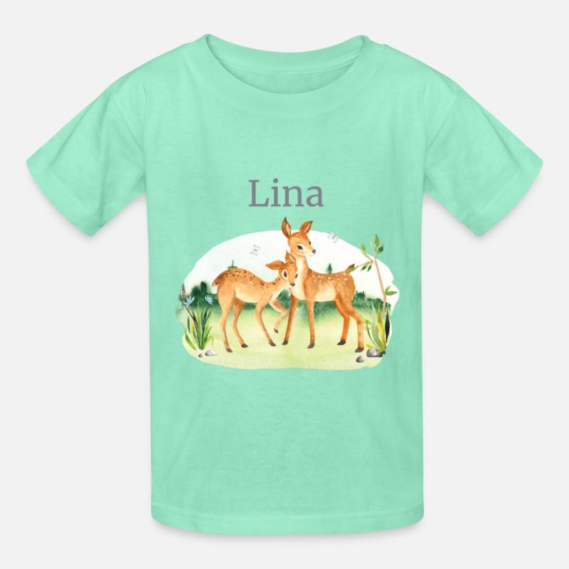 Forest Animal Deer Flowers Name Lina