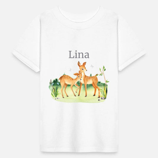 Forest Animal Deer Flowers Name Lina