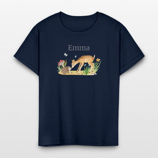 Forest Animal Deer Hedgehog Flowers Name Emma