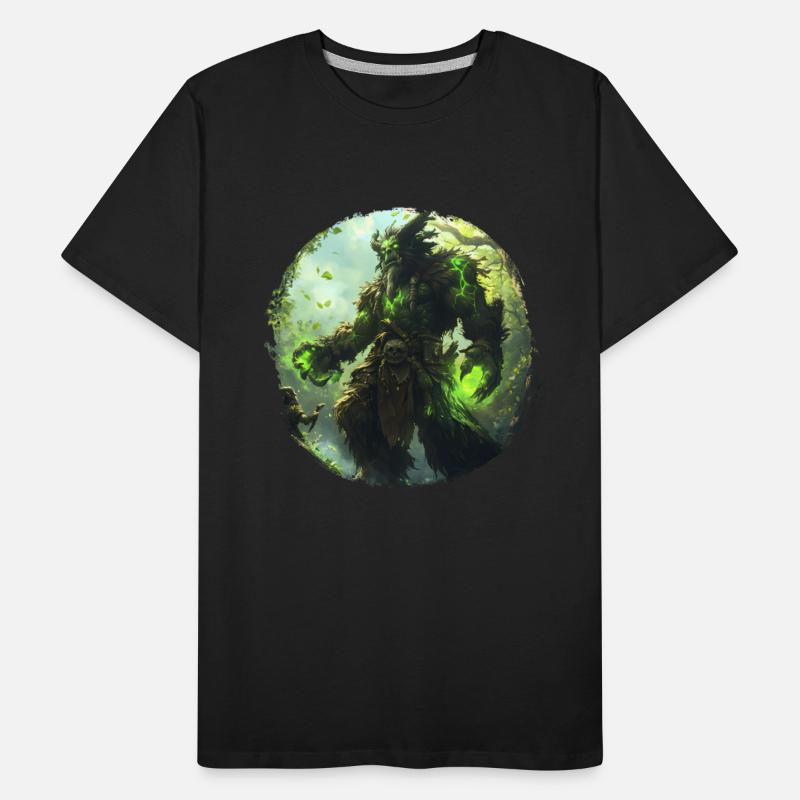 Forest Guardian with Green Magic and Wild Energy