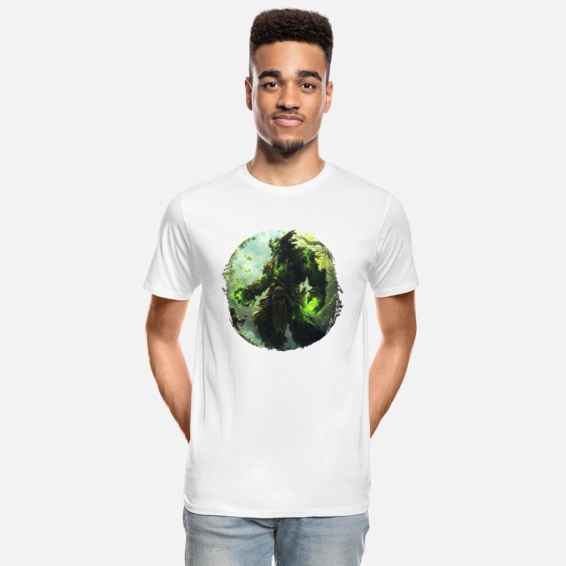 Forest Guardian with Green Magic and Wild Energy