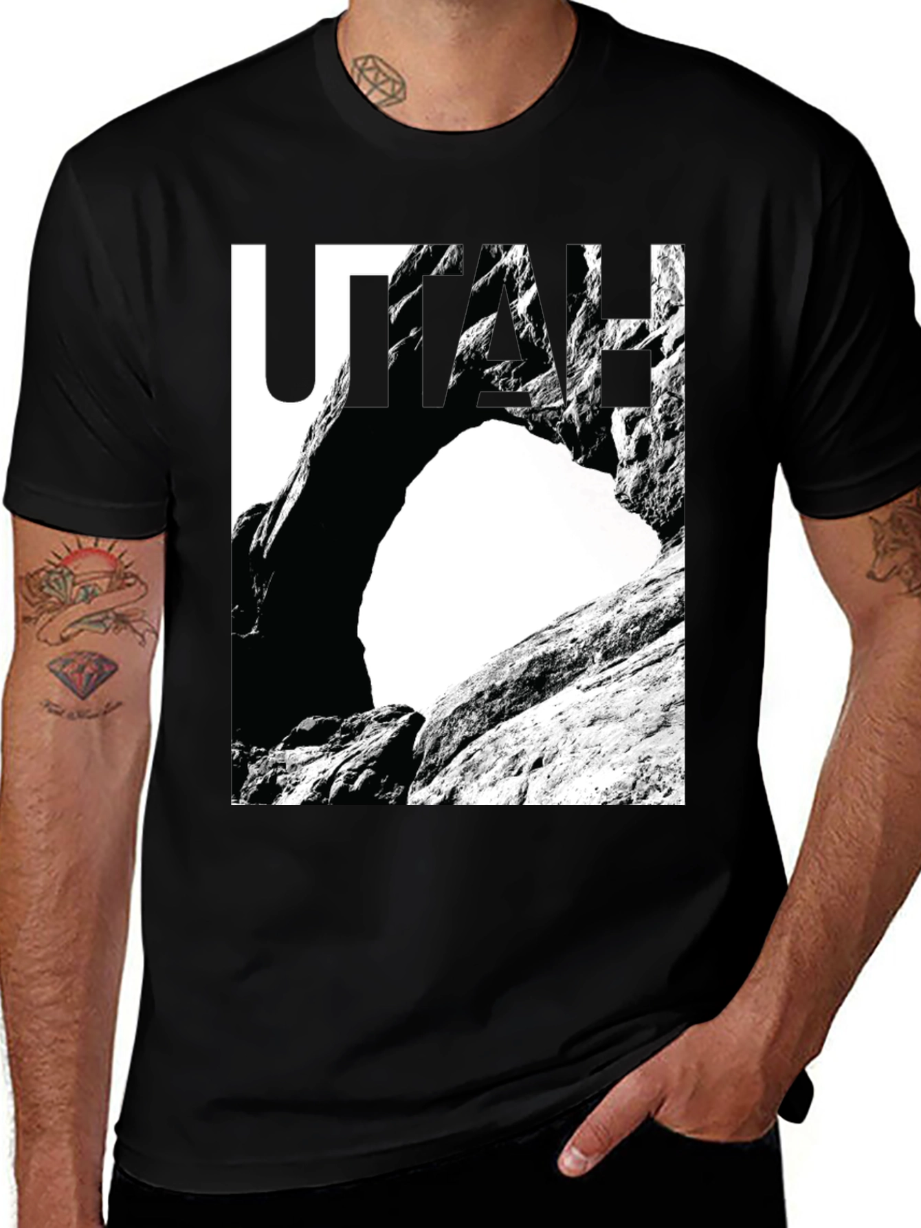 Utah Rock Arch Graphic Tee - Black