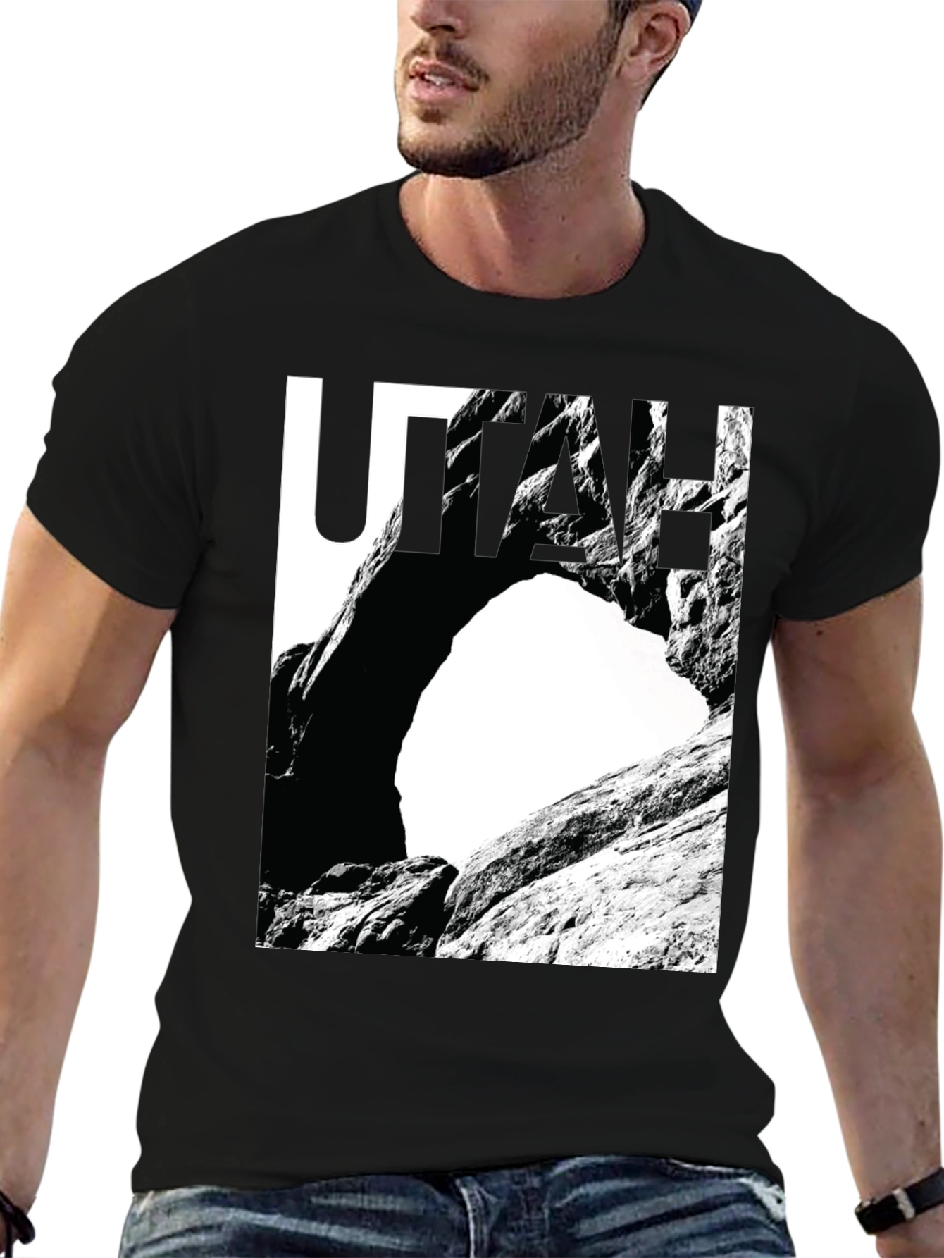 Utah Rock Arch Graphic Tee - Black