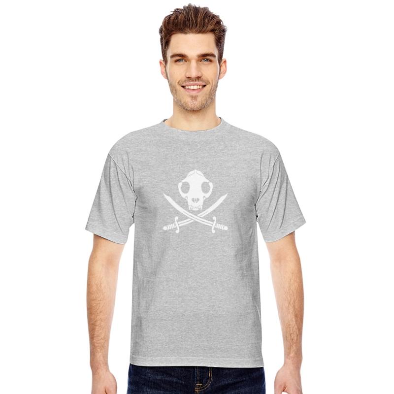 Funny Black White Jolly Kitty Pirate Skull Bones
