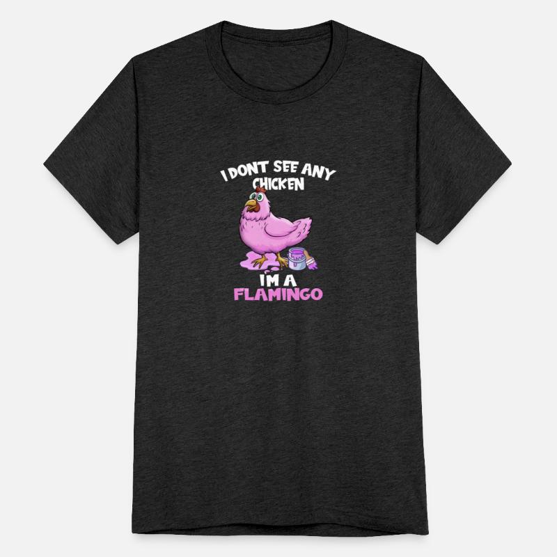 Funny Flamingo Pink Chicken Cartoon