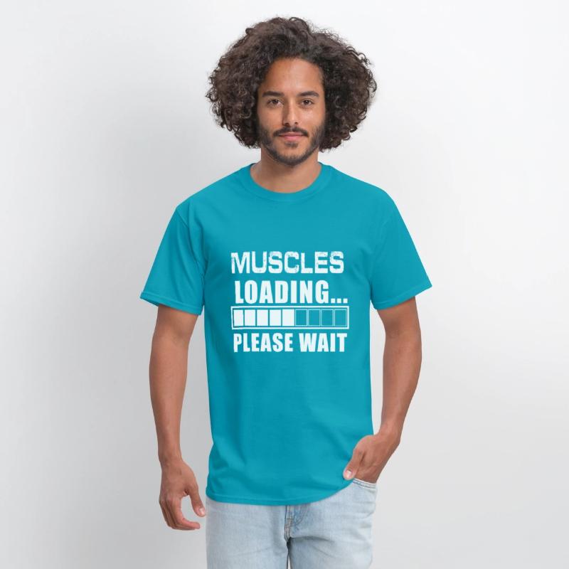 Funny Muscles Loading Please Wait Body Builder Gym