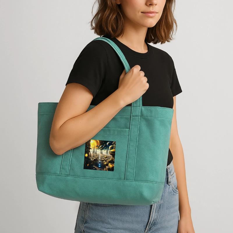 Future World Space City Panorama Sci-fi Style