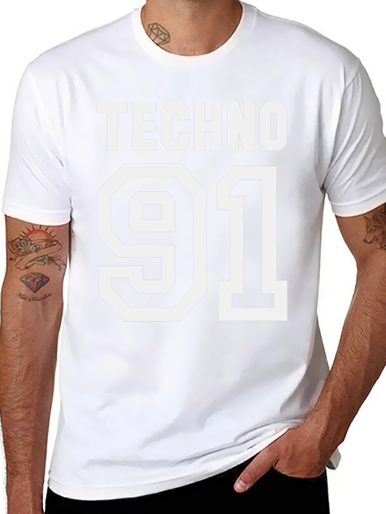 Techno 91 Black Graphic T-Shirt