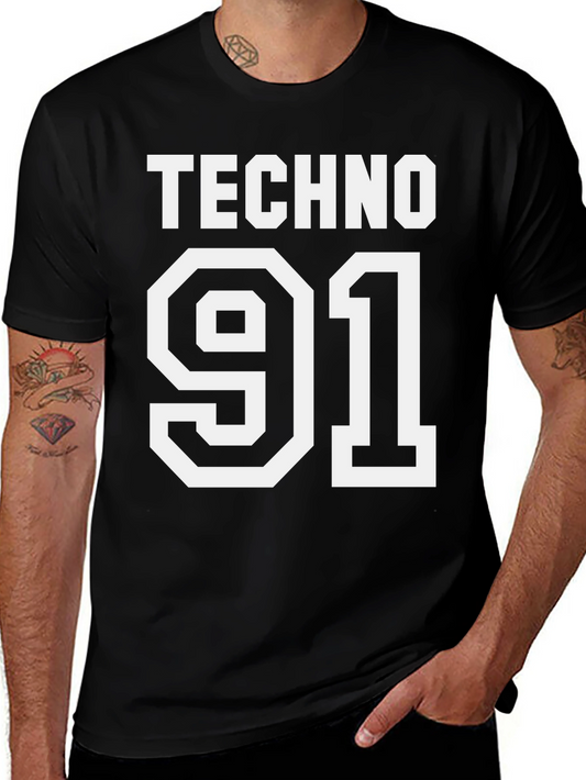 Techno 91 Black Graphic T-Shirt