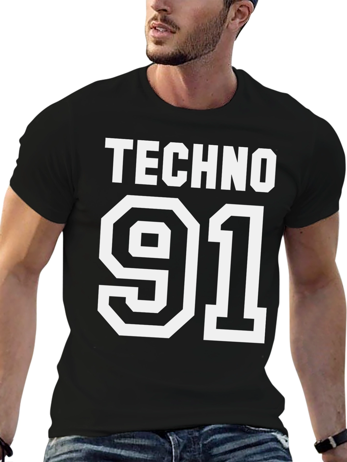 Techno 91 Black Graphic T-Shirt