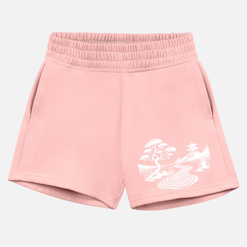 Geometric Landscape With Traditional Temple