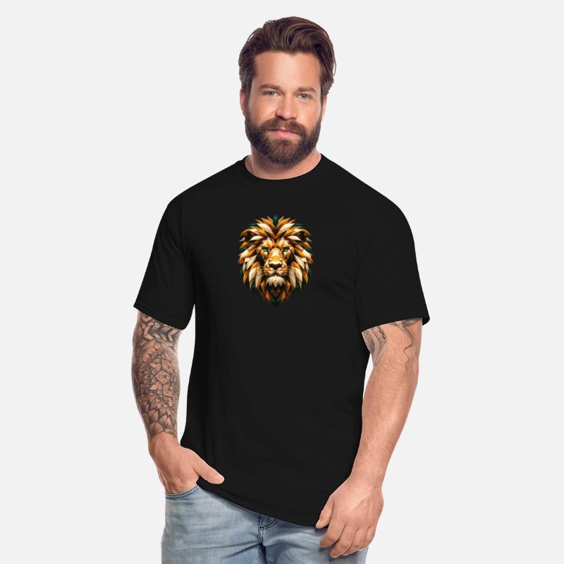 Geometric Majesty: Polygon Lion Head