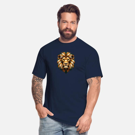 Geometric Majesty: Polygon Lion Head