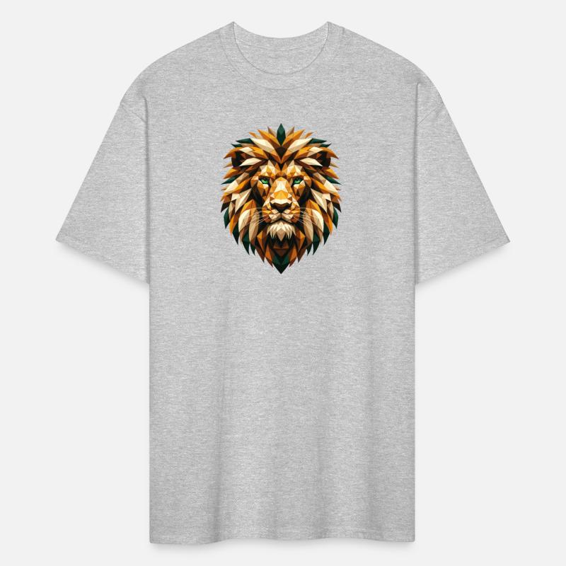 Geometric Majesty: Polygon Lion Head