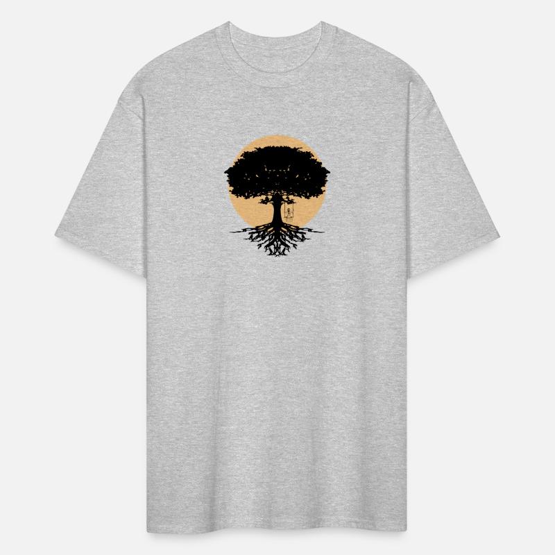 Girl swinging on a tree