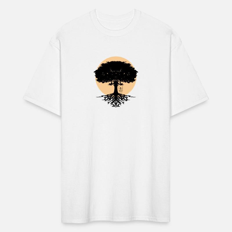 Girl swinging on a tree