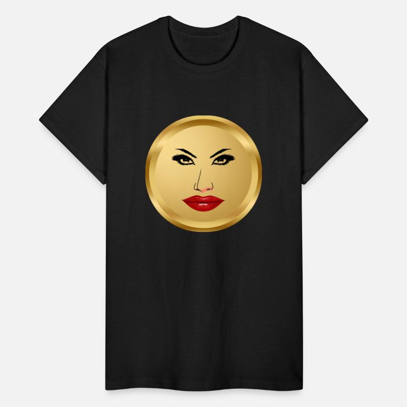 Golden Women Smiling Face