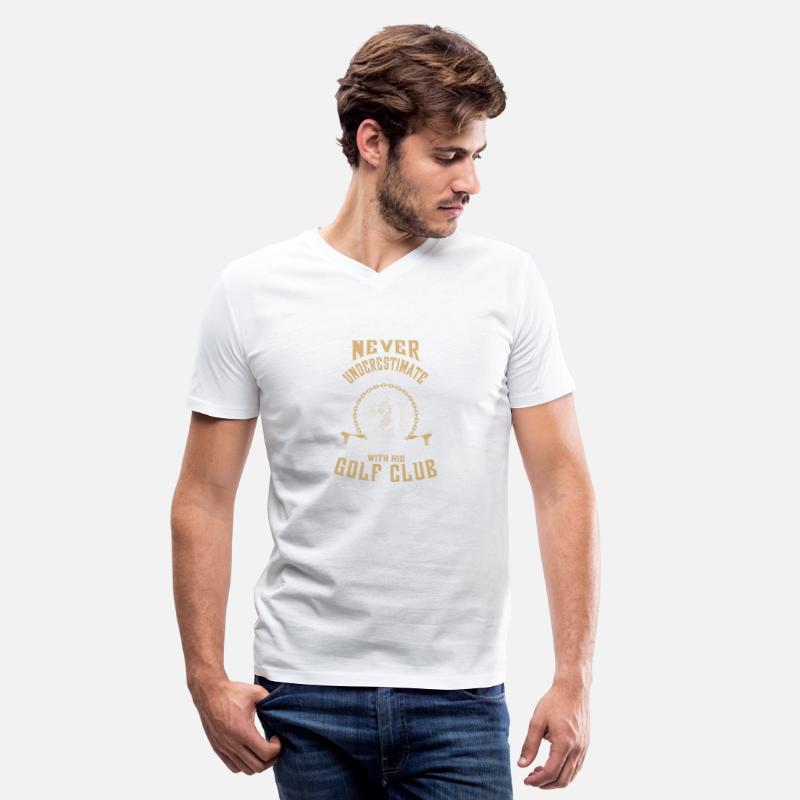 Golf club - An old man with his gold club t - shir