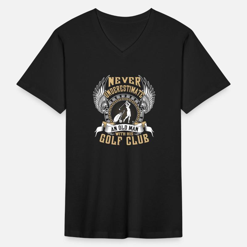 Golf club - An old man with his gold club t - shir