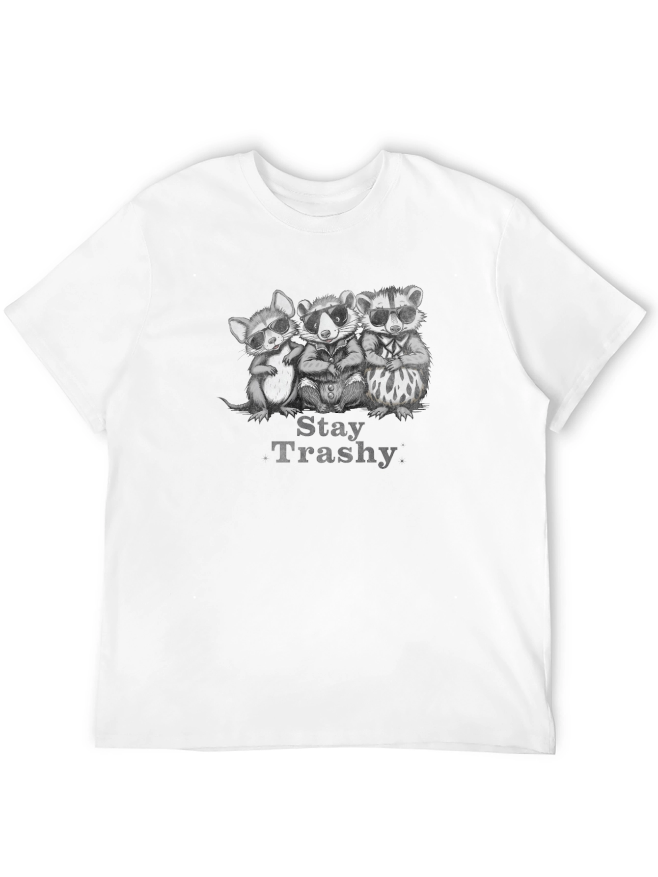Stay Trashy Graphic T-Shirt - Black
