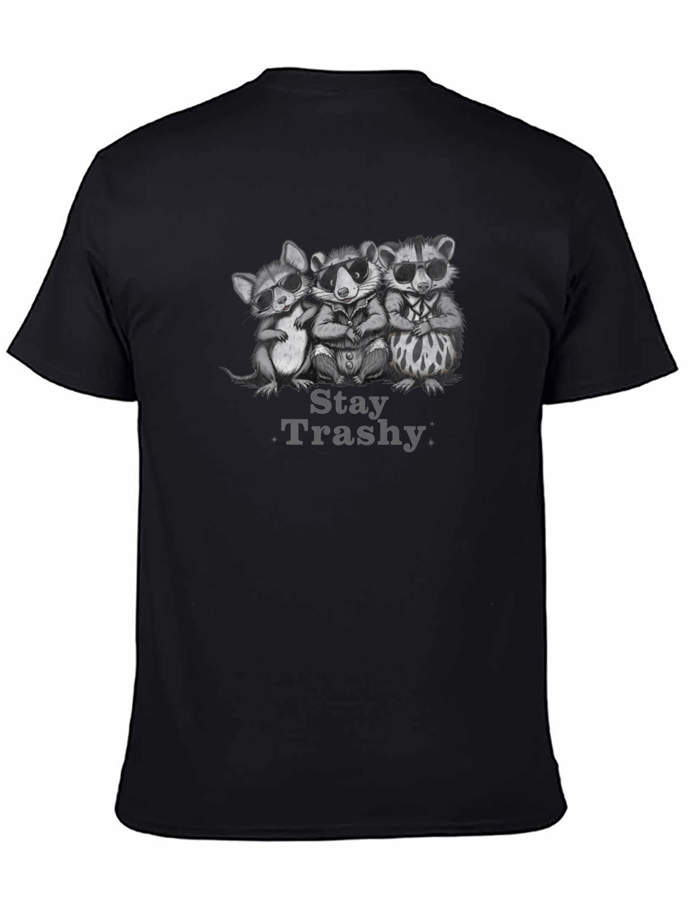 Stay Trashy Graphic T-Shirt - Black