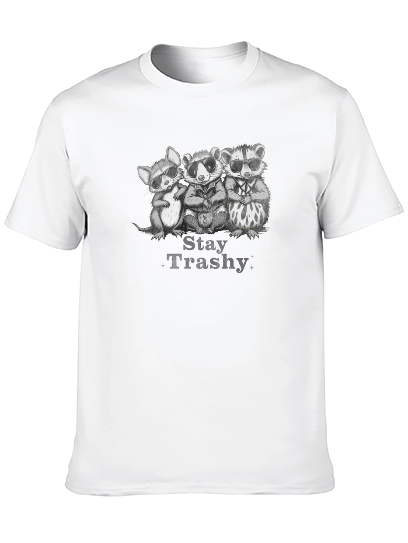 Stay Trashy Graphic T-Shirt - Black