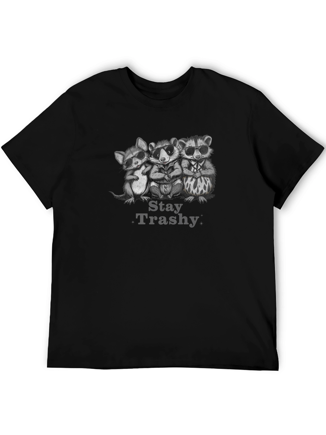 Stay Trashy Graphic T-Shirt - Black