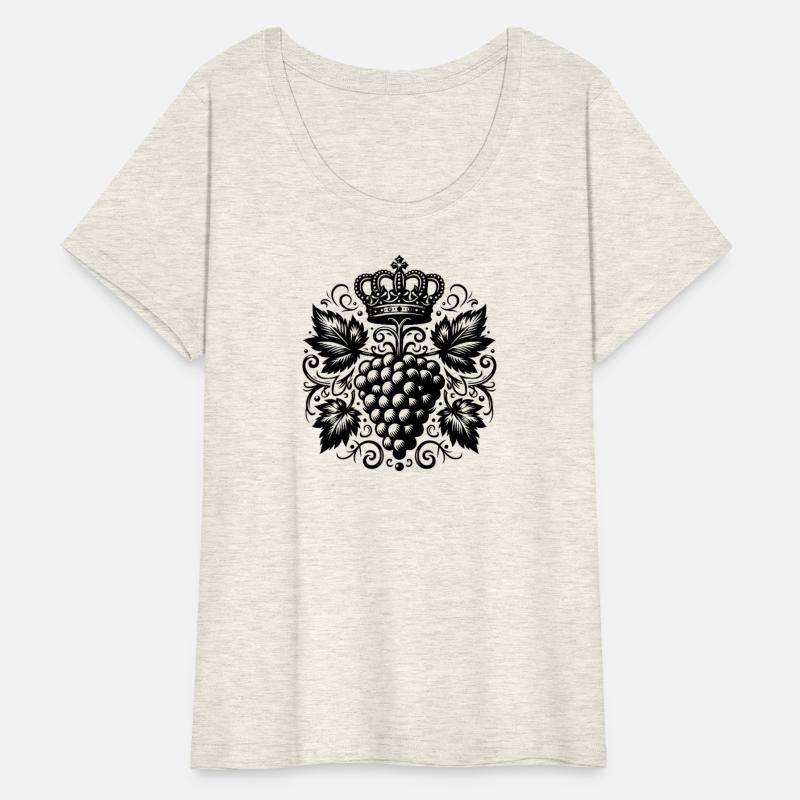 Grapes Motif With Elegance And Crown