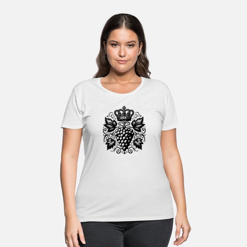 Grapes Motif With Elegance And Crown