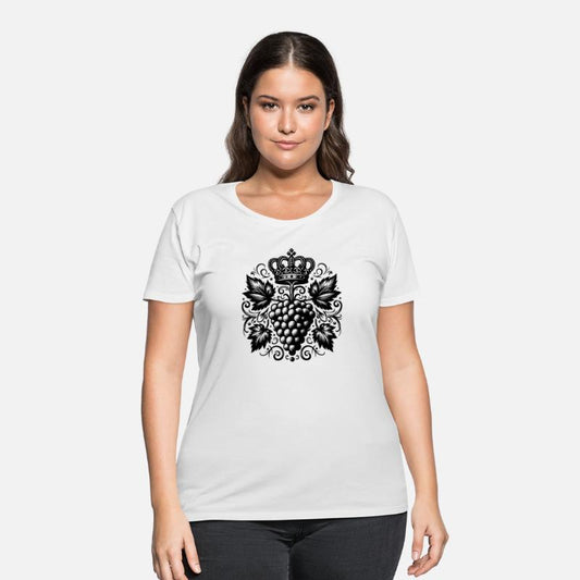 Grapes Motif With Elegance And Crown